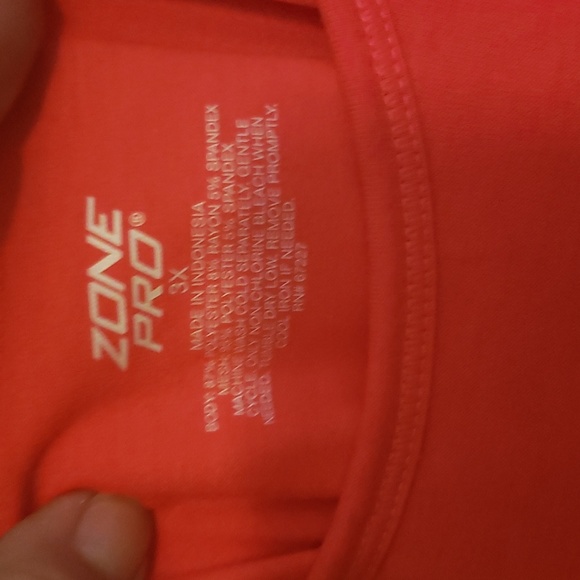 Zone Pro active wear shirt 3xl - Picture 4 of 4